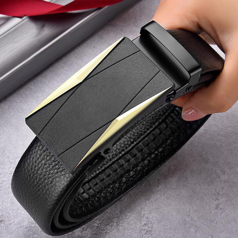 Men's Metal Automatic Buckle High Belt For Business