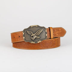 Men's Eagle Pattern Buckle Belt for Outdoor Party