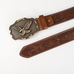 Men's Eagle Pattern Buckle Belt for Outdoor Party