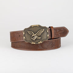 Men's Eagle Pattern Buckle Belt for Outdoor Party