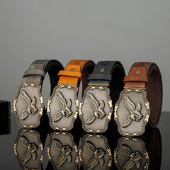 Men's Eagle Pattern Buckle Belt for Outdoor Party