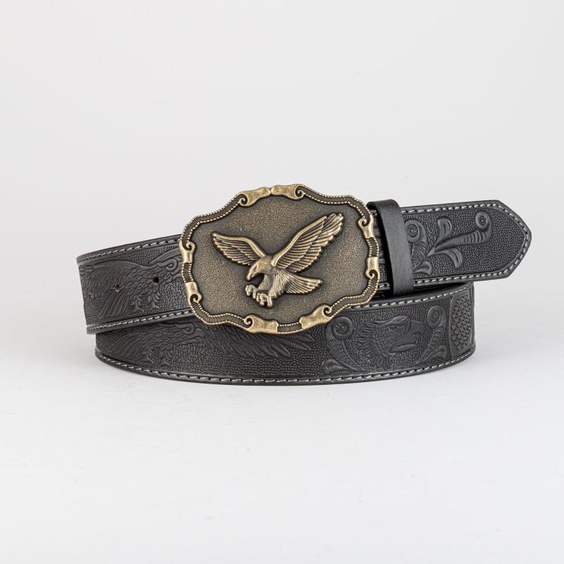 Men's Eagle Pattern Buckle Belt for Outdoor Party