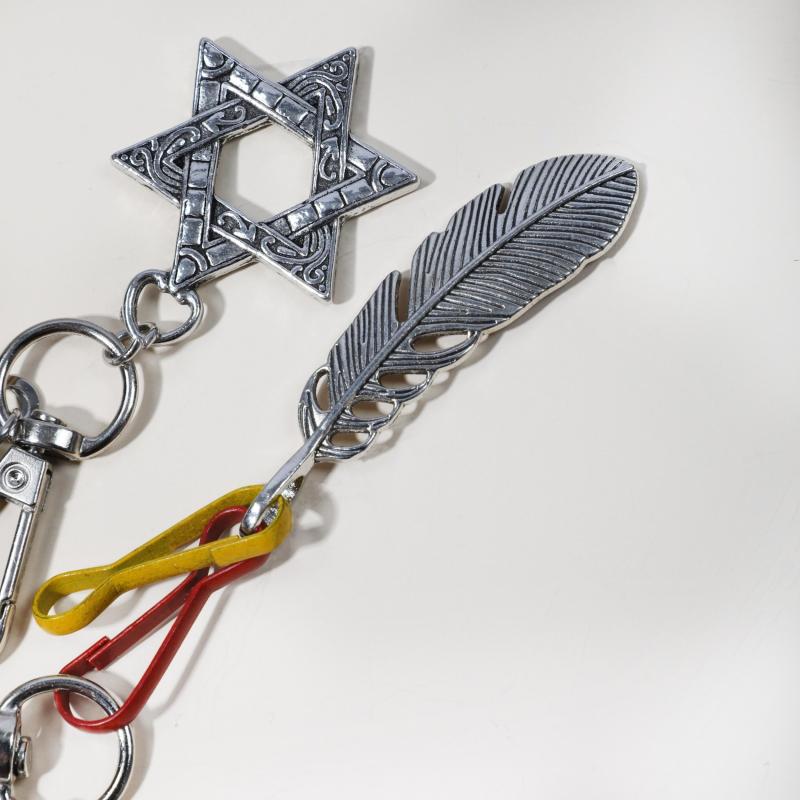 Men's Six Pointed Star Leaf Pants Chain