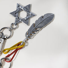 Men's Six Pointed Star Leaf Pants Chain