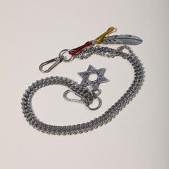 Men's Six Pointed Star Leaf Pants Chain