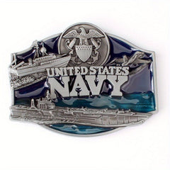 High Alloy US Navy Warship Belt Buckle Western Style