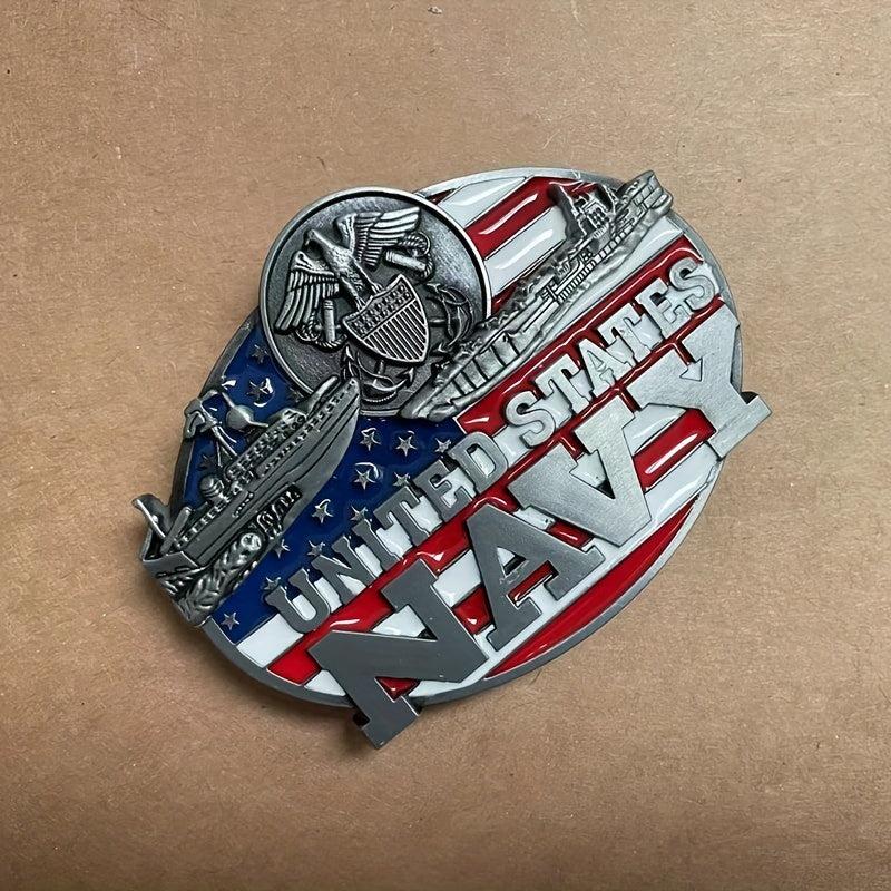 High Alloy US Navy Warship Belt Buckle Western Style