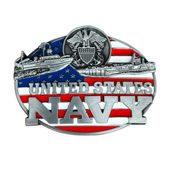 High Alloy US Navy Warship Belt Buckle Western Style