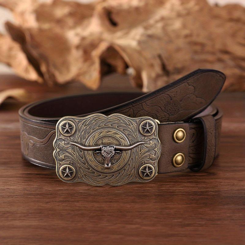 Western Cowboy Retro Embossed Men's Business Belt