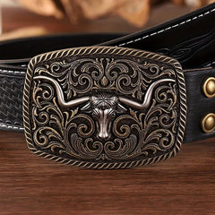 Retro Western Cowboy Men's Belt Casual Business PU Leather Belt