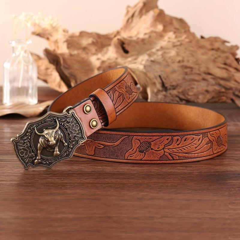Western Cowboy Business PU Leather Belt for Men