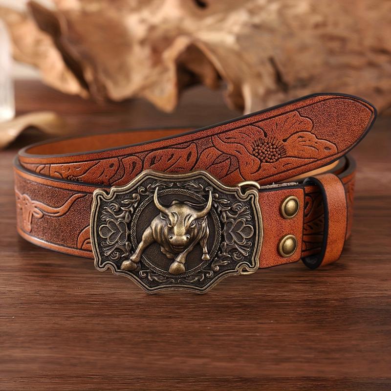 Western Cowboy Business PU Leather Belt for Men