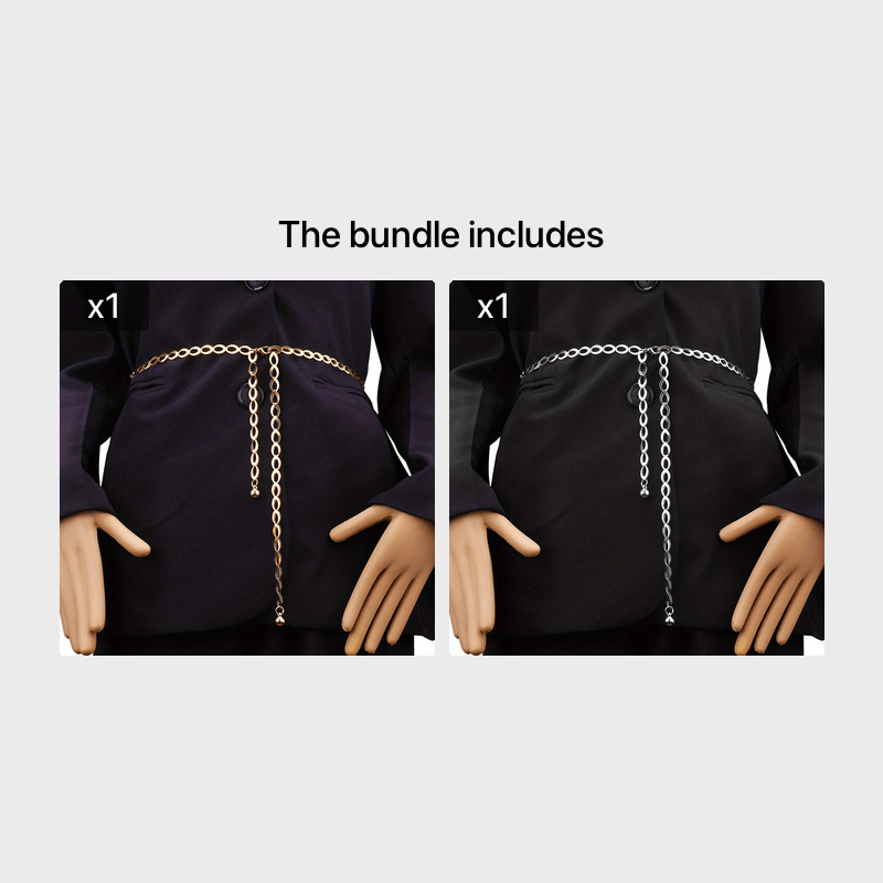 Metal Waist Chain Thin Belt All match Decorative Dress With Belt Waist Rope Punk