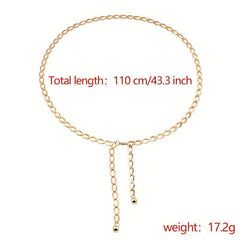 Metal Waist Chain Thin Belt All match Decorative Dress With Belt Waist Rope Punk