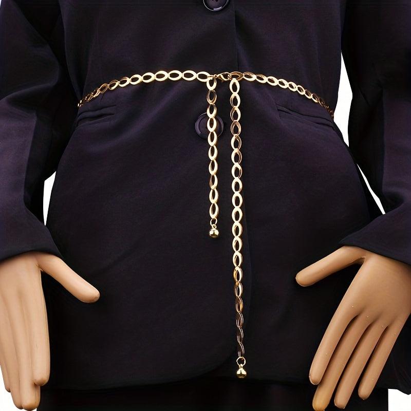 Metal Waist Chain Thin Belt All match Decorative Dress With Belt Waist Rope Punk