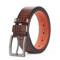 Men's PU Leather Buckle Belt For Business Man Suit Pants Trousers Jeans