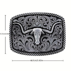Western Cowboy Bull Head Belt Buckle Novelty