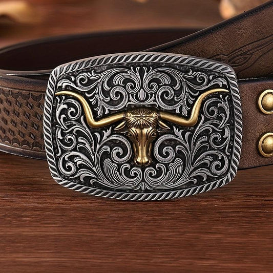 Men's Western Cowboy Retro Embossed Belt