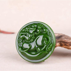 Men's Jade Pixiu Belt Buckle, Feng Shui Lucky Charm