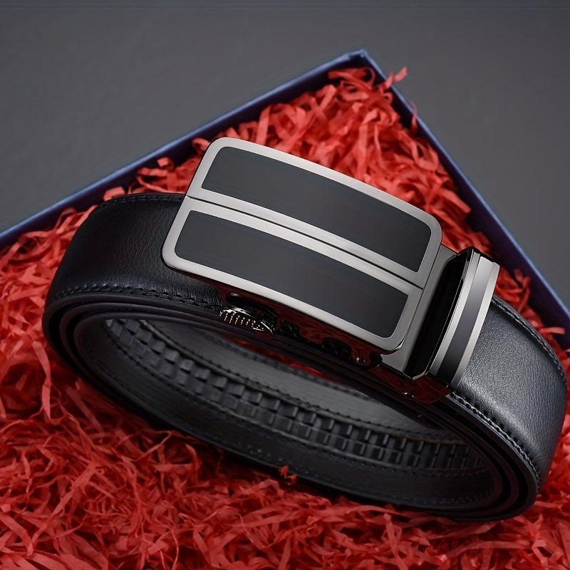 Men's Leather Belt Automatic Buckle Stylish Versatile Business Suit