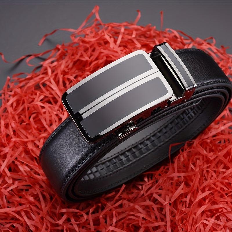 Men's Leather Belt Automatic Buckle Stylish Versatile Business Suit