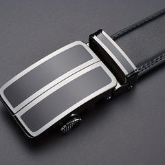 Men's Leather Belt Automatic Buckle Stylish Versatile Business Suit