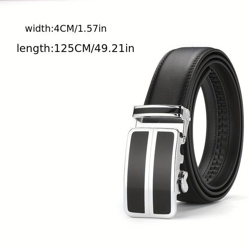 Men's Leather Belt Automatic Buckle Stylish Versatile Business Suit