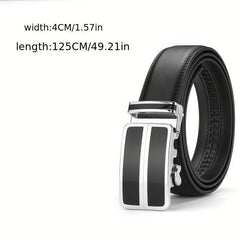Men's Leather Belt Automatic Buckle Stylish Versatile Business Suit