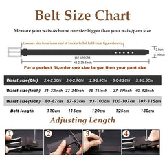 Men's Pin Buckle Belt Dress Adjustable Casual Business Metal Buckle Belt