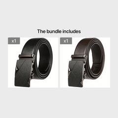 First Layer Cowhide Men's Belts with Automatic Buckle Joker Business Youth Belts