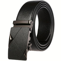 First Layer Cowhide Men's Belts with Automatic Buckle Joker Business Youth Belts