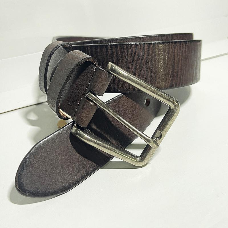 Men's Funky Leather Belt with Removable Buckle