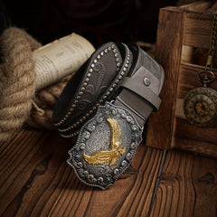 Western Style Men's PU Leather Belt