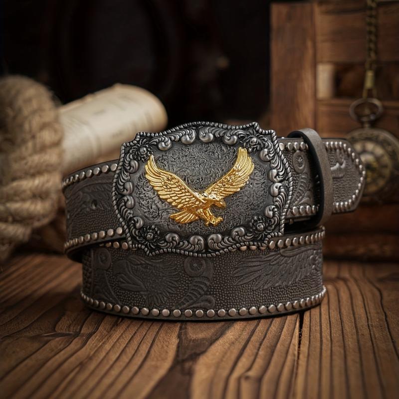 Western Style Men's PU Leather Belt