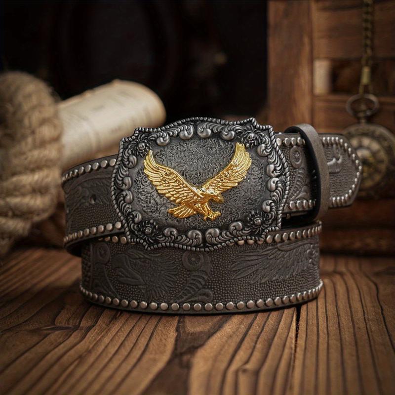 Western Style Men's PU Leather Belt