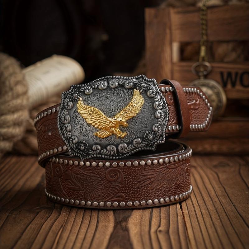 Western Style Men's PU Leather Belt