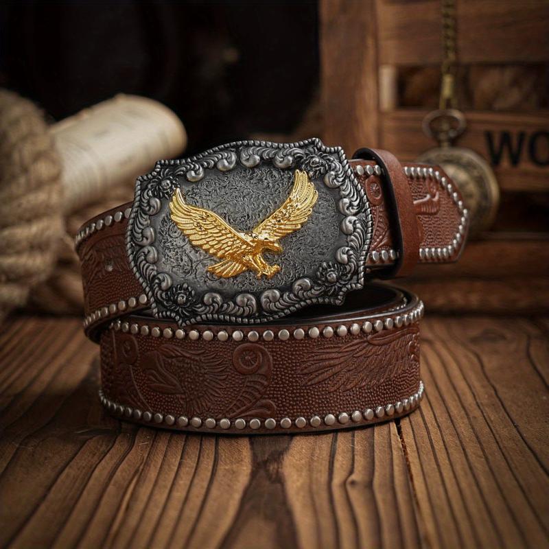 Western Style Men's PU Leather Belt