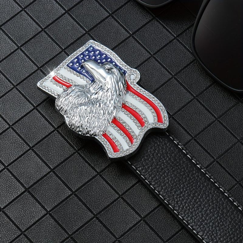 Men's PU Leather American Flag Eagle Pattern Belt Buckle Hip hop Punk Belt