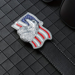 Men's PU Leather American Flag Eagle Pattern Belt Buckle Hip hop Punk Belt