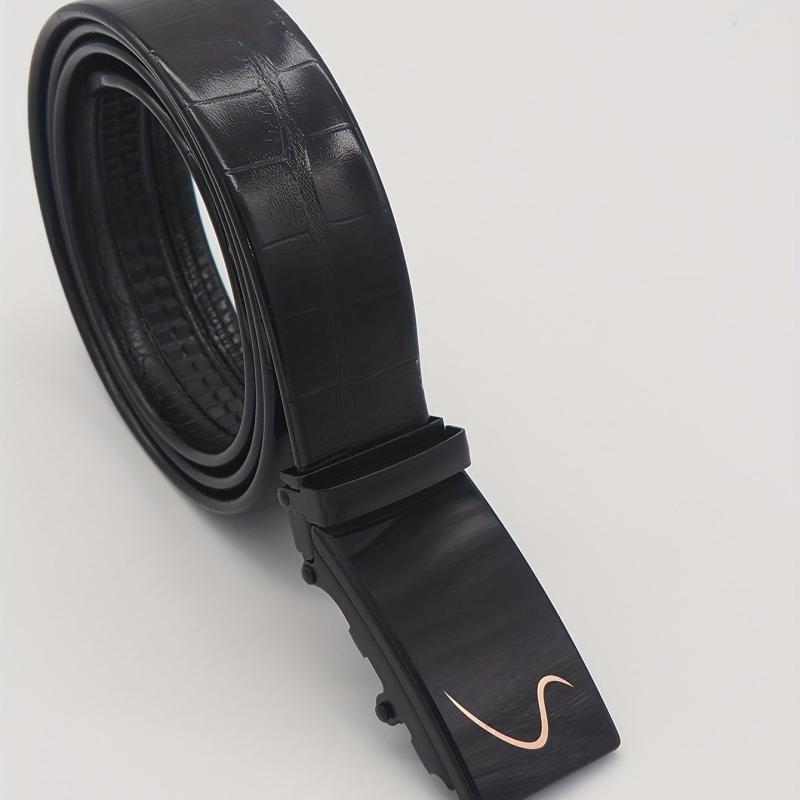Men's S Pattern PU Casual Business Belt