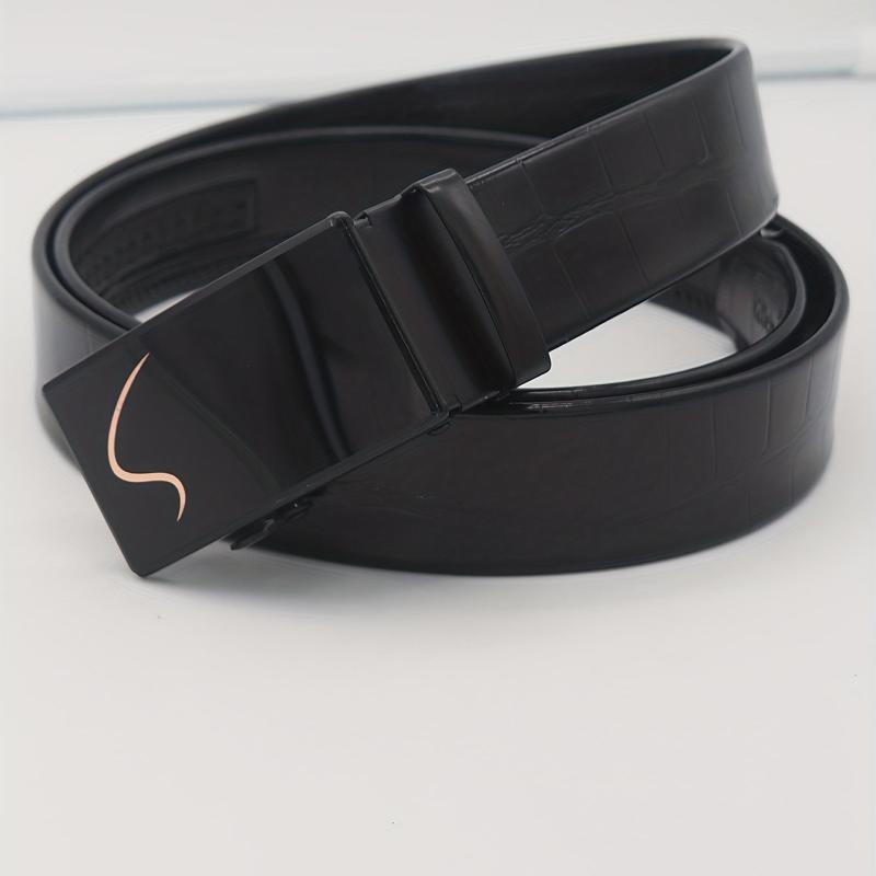 Men's S Pattern PU Casual Business Belt