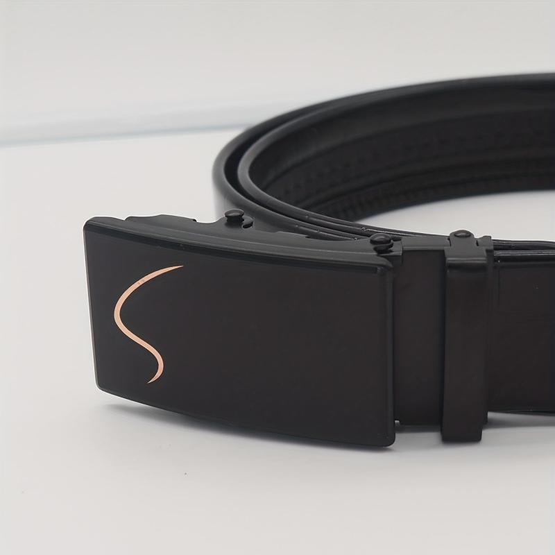 Men's S Pattern PU Casual Business Belt