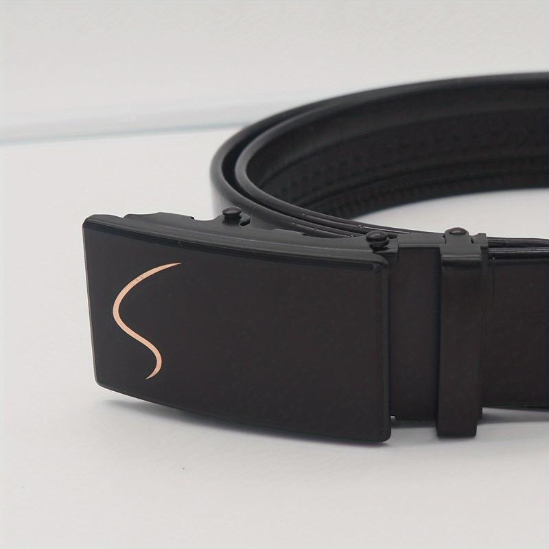 Men's S Pattern PU Casual Business Belt