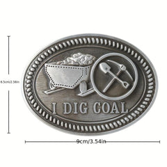 Mining Worker Belt Buckle Retro Casual Belt Buckle
