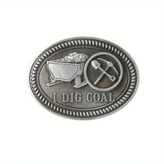 Mining Worker Belt Buckle Retro Casual Belt Buckle