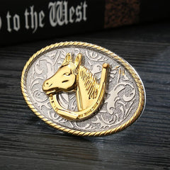 Personality Western Cowboy Men's Horse Head Buckle