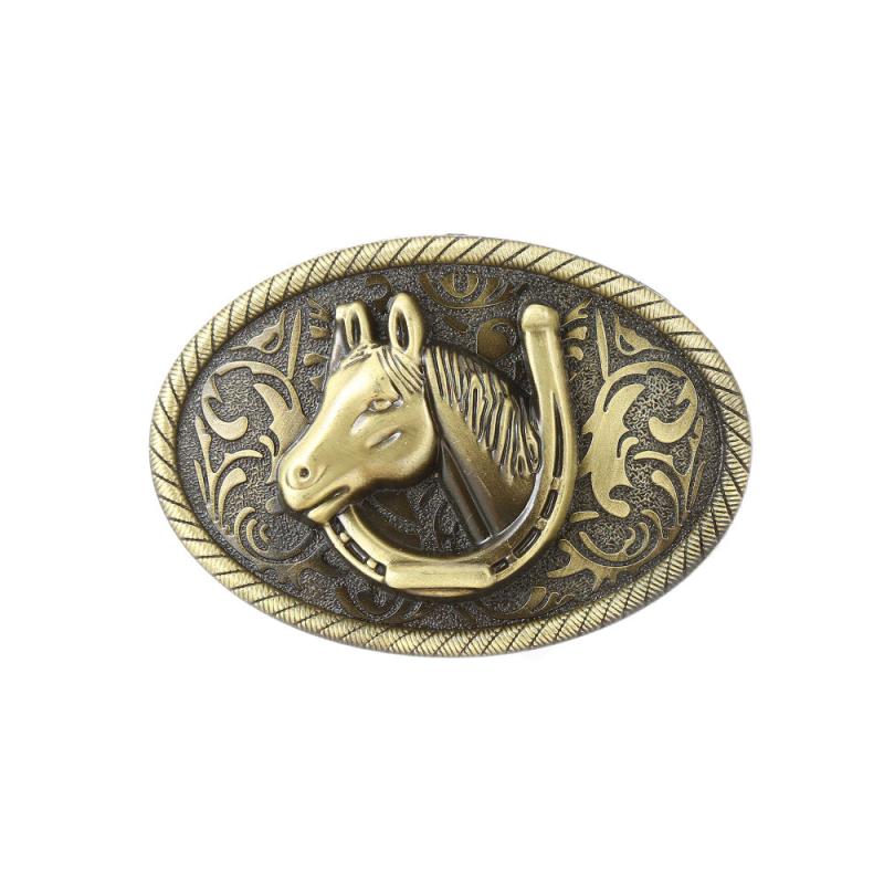 Personality Western Cowboy Men's Horse Head Buckle