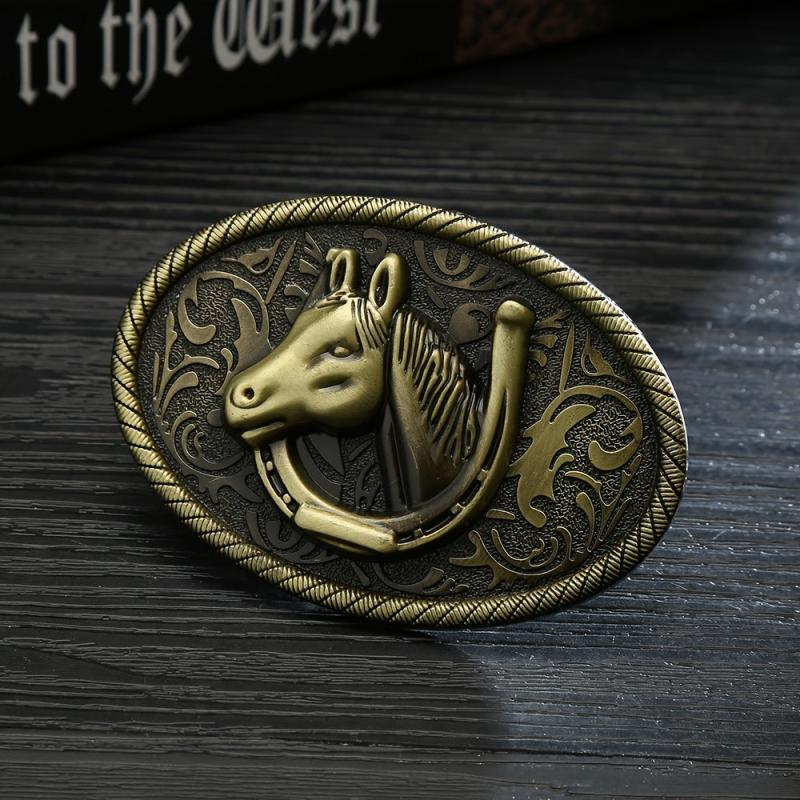 Personality Western Cowboy Men's Horse Head Buckle