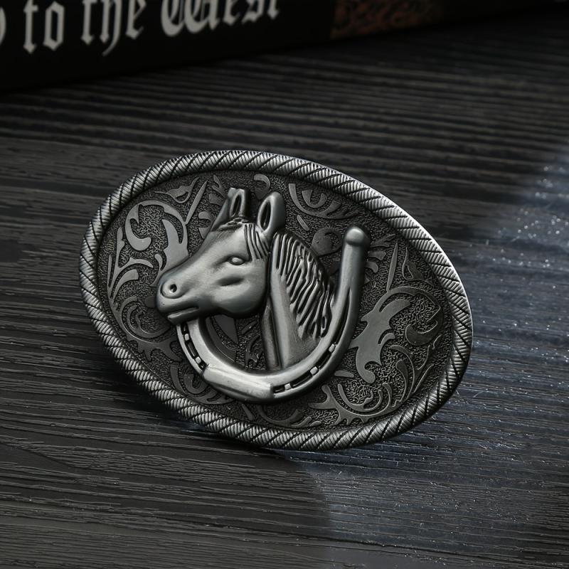 Personality Western Cowboy Men's Horse Head Buckle