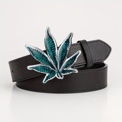 Maple Leaf Alloy Buckle Belt Casual Western Cowboy Belt
